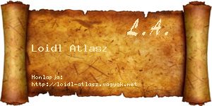 Loidl Atlasz névjegykártya